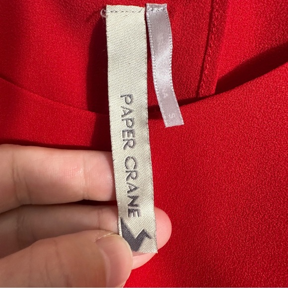 Paper Crane size small chiffon scalloped layered crop top, sleeveless, summer - Picture 5 of 7